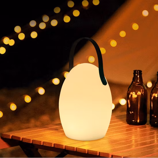 Luzes de festa a pilhas recarregáveis ​​RGB LED Móveis de mesa de plástico redondo vaso de flores luz decorativa