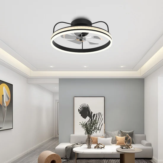Controle inteligente LED Ventilador de teto 6 velocidades do ventilador luz regulável do candelabro